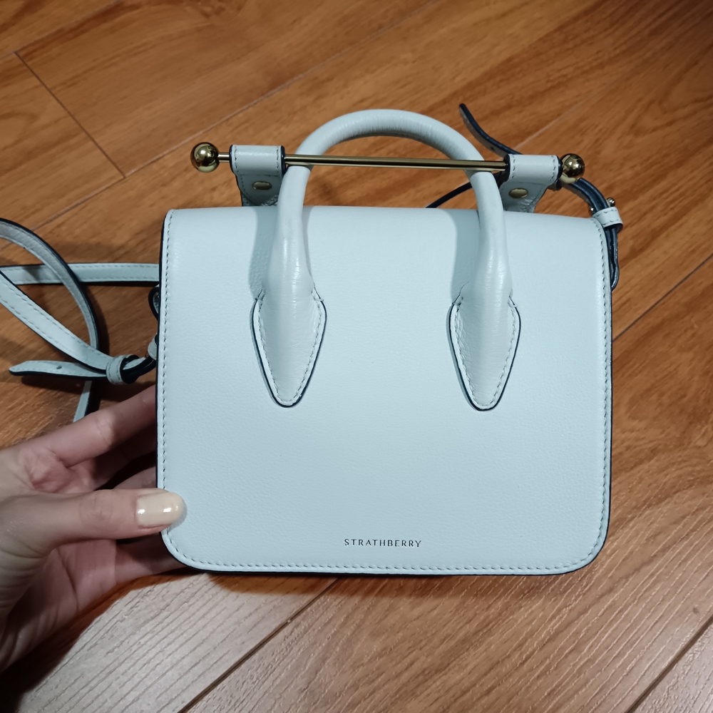 Strathberry Baby Blue MC Nano Bag